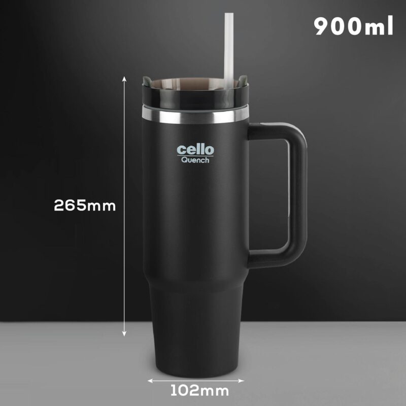 Quench Tumbler Water Bottle with Lid and Straw, 900ml - Image 10
