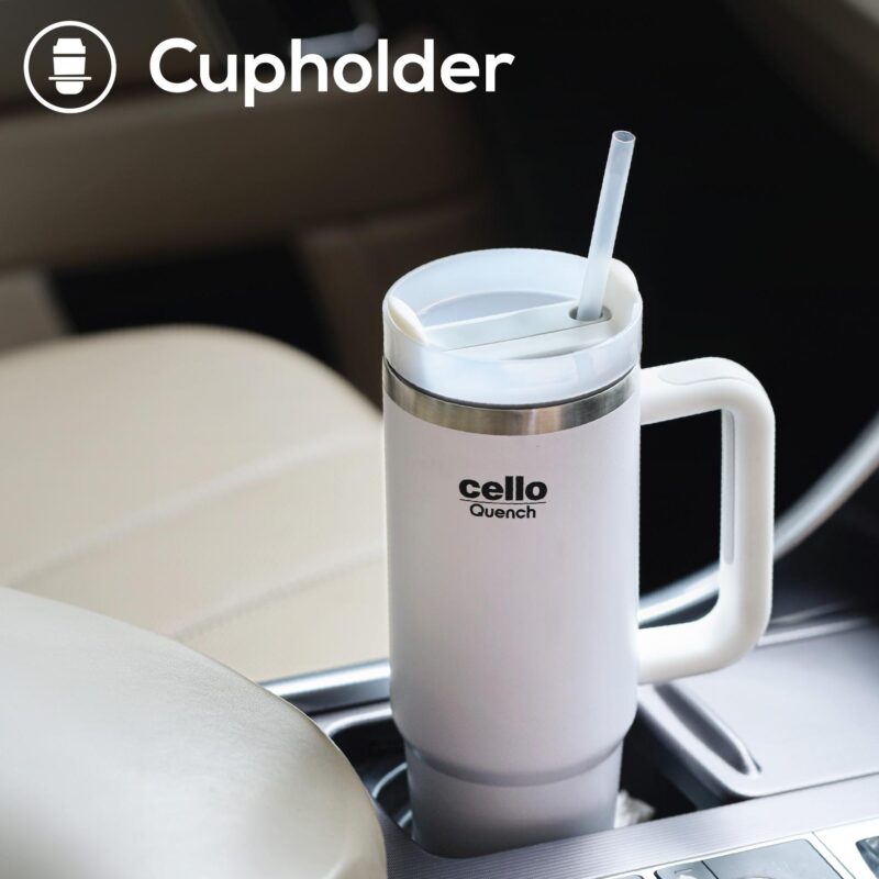 Quench Tumbler Water Bottle with Lid and Straw, 900ml - Image 6