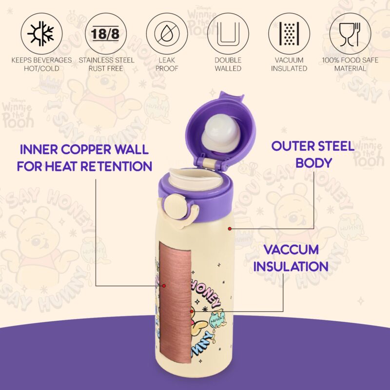 Giggle 3D Touch & Feel Designs One Click Push Thermosteel Flask, 380 ml - Image 32