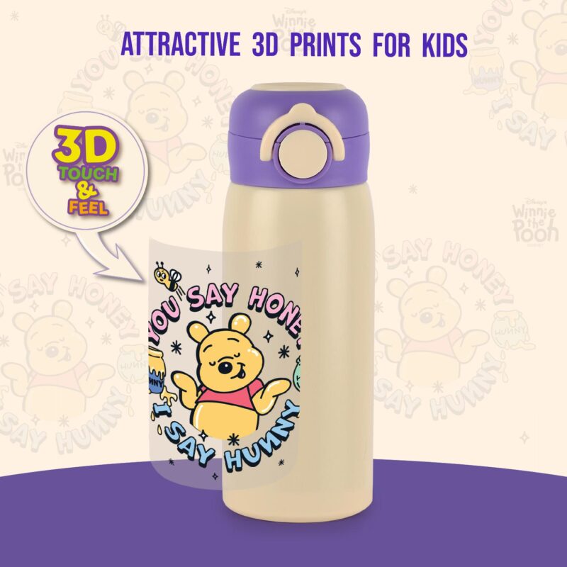 Giggle 3D Touch & Feel Designs One Click Push Thermosteel Flask, 380 ml - Image 24