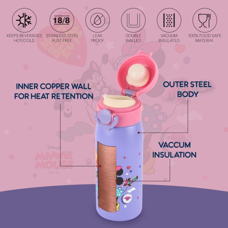 Giggle 3D Touch & Feel Designs One Click Push Thermosteel Flask, 380 ml - Image 30