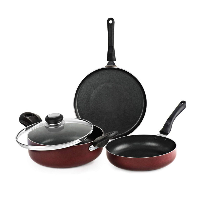 Non-Stick Prima Induction Base Cookware Set, 3 Pieces - Image 12