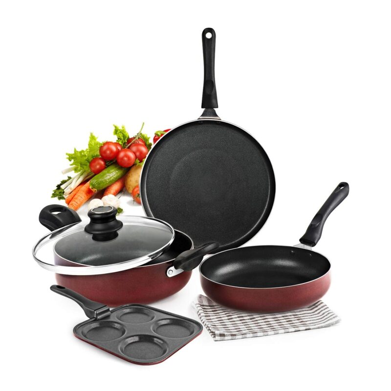Prima Uttapam Non Stick Induction Base Cookware Set, 4 Pieces - Image 4