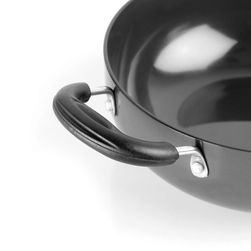 Classy Hard Anodised Kadhai with Lid, 2.5 Litres, Gas Stove Compatible - Image 4