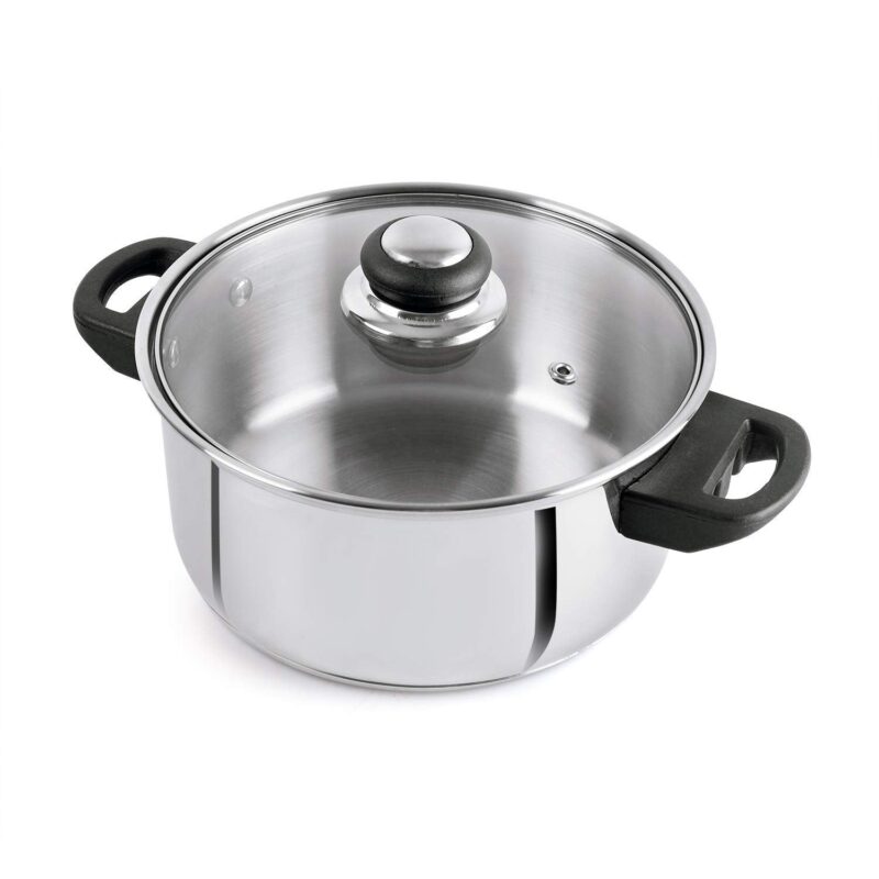 Steelox Induction Base Stainless Steel Casserole with Lid - Image 2
