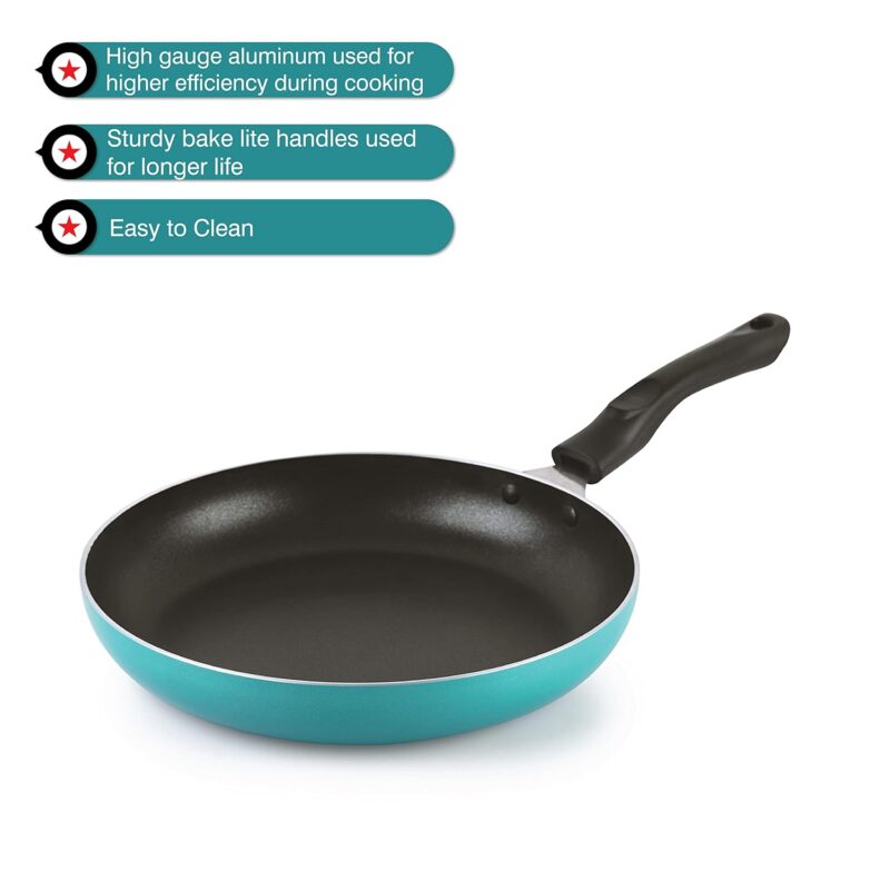 Prima Induction Base Non-Stick Kadhai with Glass Lid - Image 2