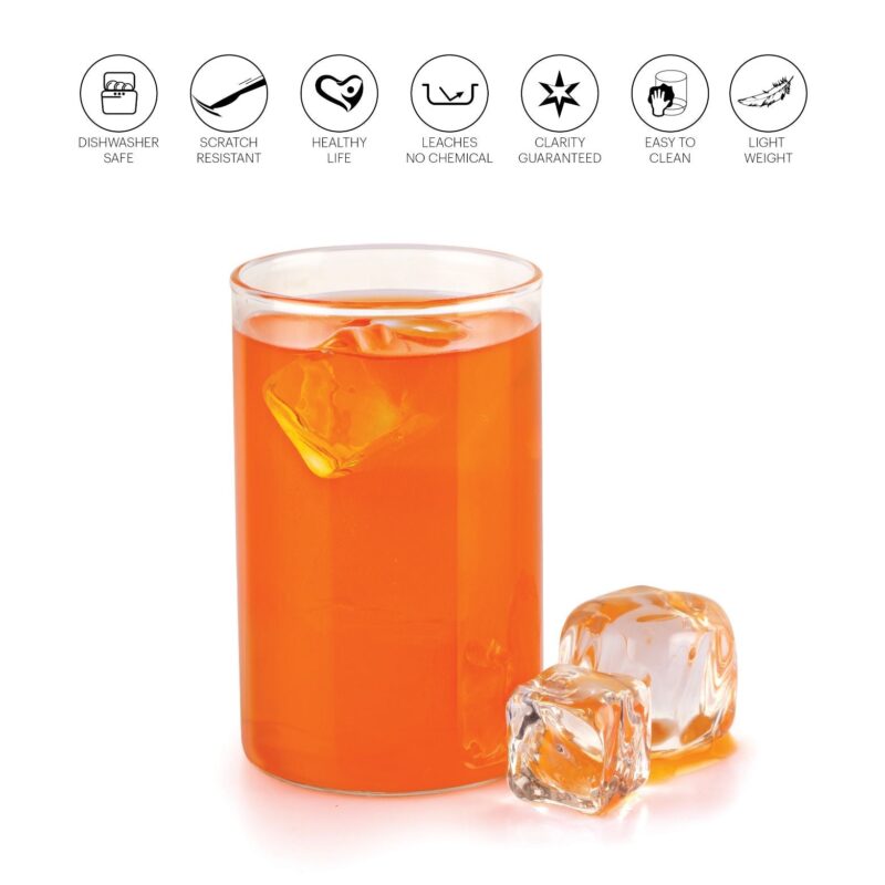 Roma Borosilicate Glass Tumblers, Set of 6 - Image 5