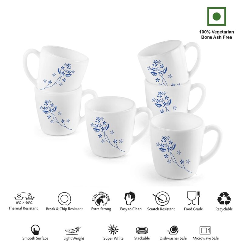 Imperial Dainty Blue Ricca Mugs, 6 Pieces - Image 5