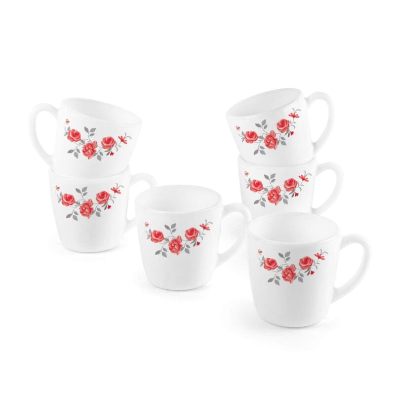 Imperial Red Rose Fantasy Ricca Mugs, 6 Pieces - Image 3