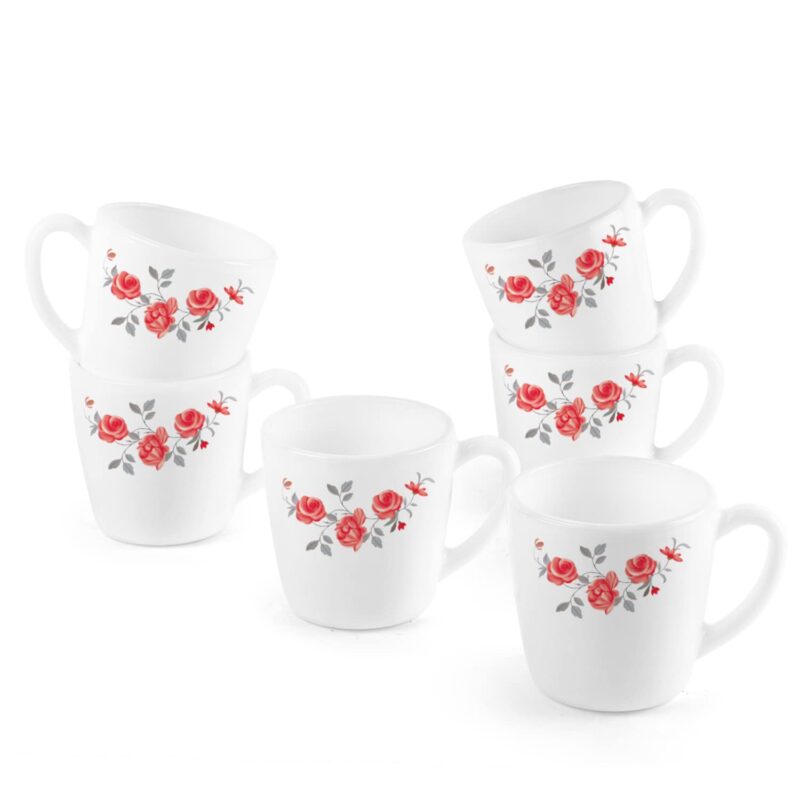 Imperial Red Rose Fantasy Ricca Mugs, 6 Pieces - Image 4
