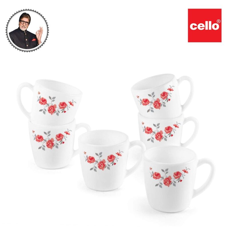 Imperial Red Rose Fantasy Ricca Mugs, 6 Pieces - Image 8