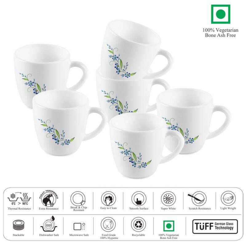 Imperial Blue Creeper Ricca Mugs, 6 Pieces - Image 5