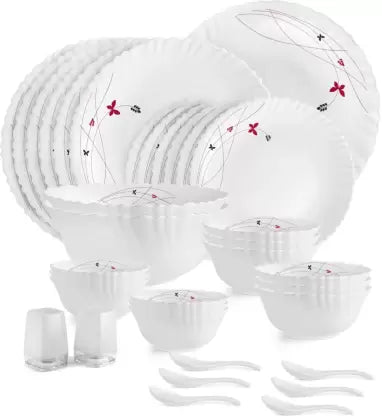 Dazzle Series 35 Pieces Opalware Dinner Set for Family of 6 - Image 10