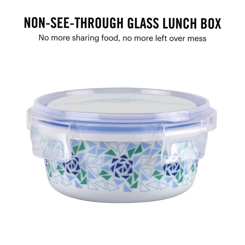 Mosaic Rose Opalware Lunch Box with Jacket - Image 4