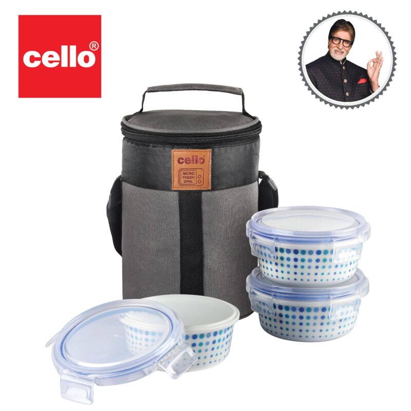 Cool Dots Opalware Lunch Box with Jacket - Image 8