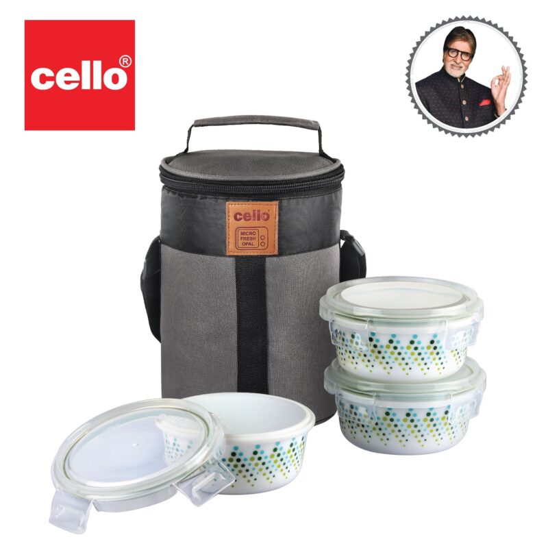 Bubble Drop Opalware Lunch Box with Jacket - Image 8