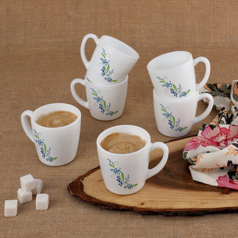 Small|Imperial Blue Creeper Ricca Mugs, 6 Pieces / 6 Pieces