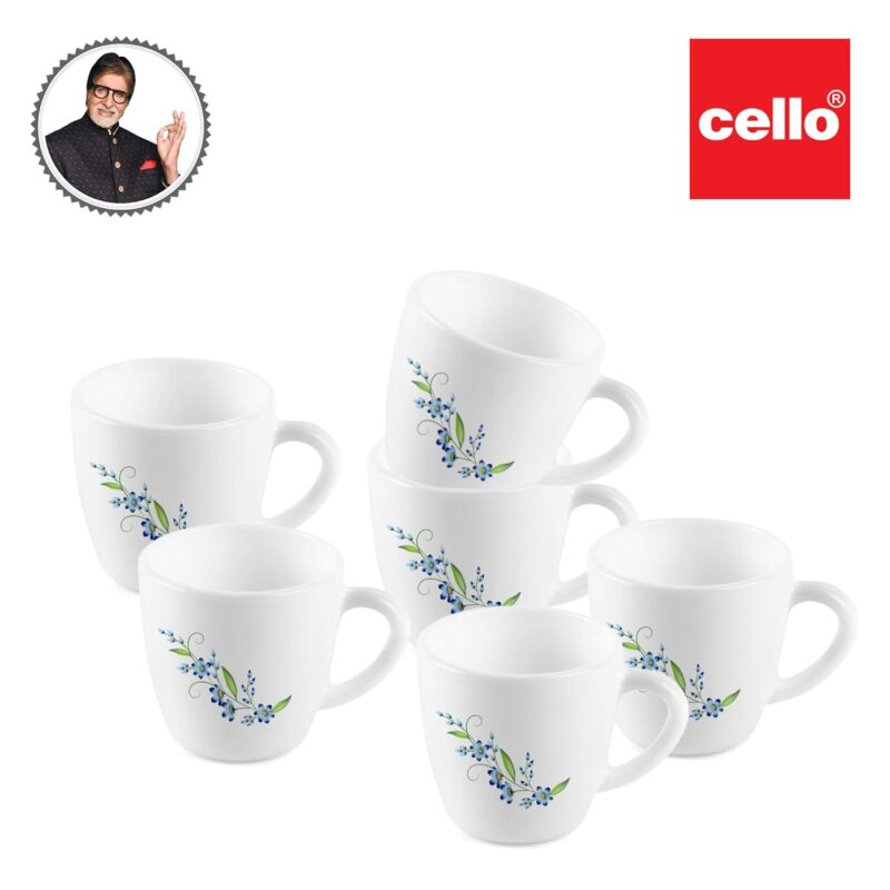 Imperial Blue Creeper Ricca Mugs, 6 Pieces - Image 8