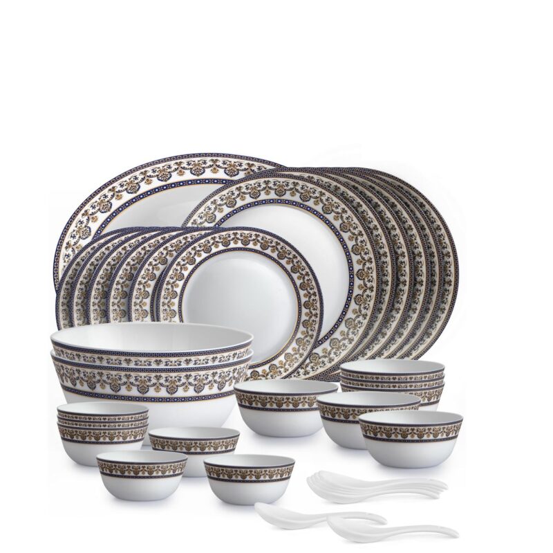 Solitaire 33 pc AB Series Dinner Set Family of 6, Blu - Image 4