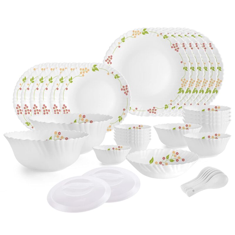 Dazzle Series 35 Pieces Opalware Dinner Set for Family of 6 - Image 14