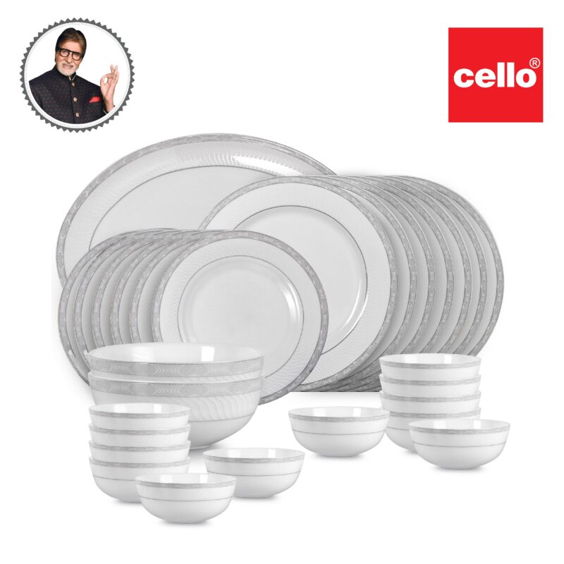 Feather Series 27 Pieces Opalware Dinner Set for Family of 6 - Image 29