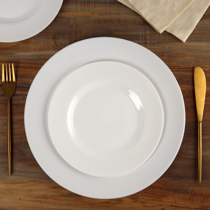 Elegance|Feather Series 27 Pieces Opalware Dinner Set for Family of 6