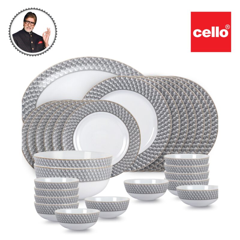 Feather Series 27 Pieces Opalware Dinner Set for Family of 6 - Image 26