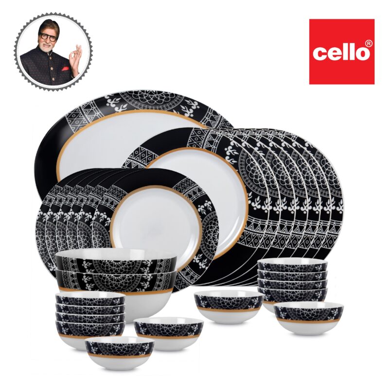 Feather Series 27 Pieces Opalware Dinner Set for Family of 6 - Image 27
