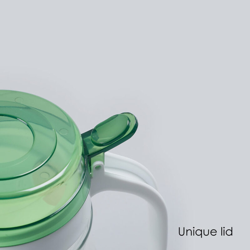 Oil Pourer Glass Bottle for Kitchen, Transparent Oil Pourer and Holder with Green Lid, Accurate Pouring without Wastage, 550ml - Image 7