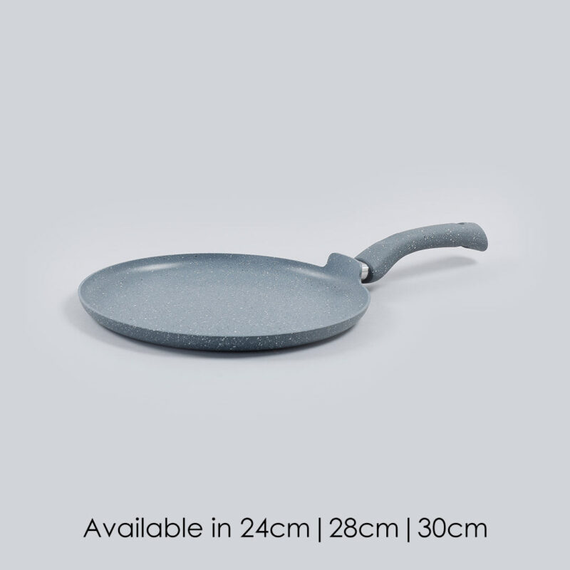 Granite 30cm Non-Stick Dosa Tawa | Induction Bottom | Soft-Touch Handles | Virgin Aluminium | PFOA/Heavy Metals Free | 3.5mm | 2 Year Warranty | Grey - Image 7