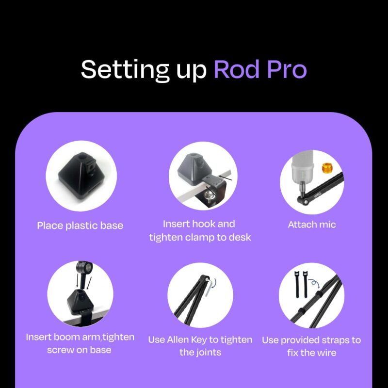 Sonik Gaming Mic + Rod Pro Boom Arm Combo - Image 5