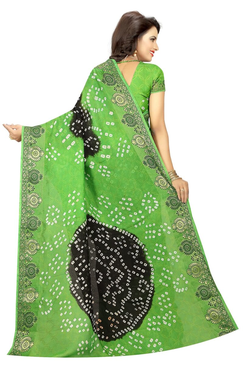 Concepta Women's Silk Bandhani Saree (Firozi_Free Size) - Image 8