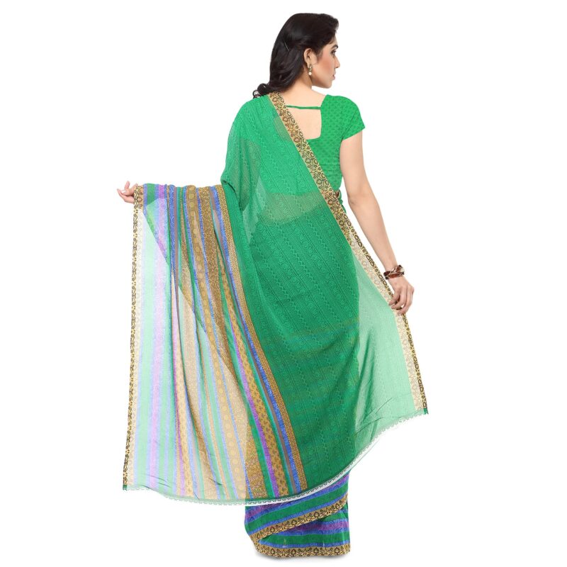 Anand Sarees Women's Georgette Saree With Blouse Piece (1164_4_green_free Size_green) - Image 5