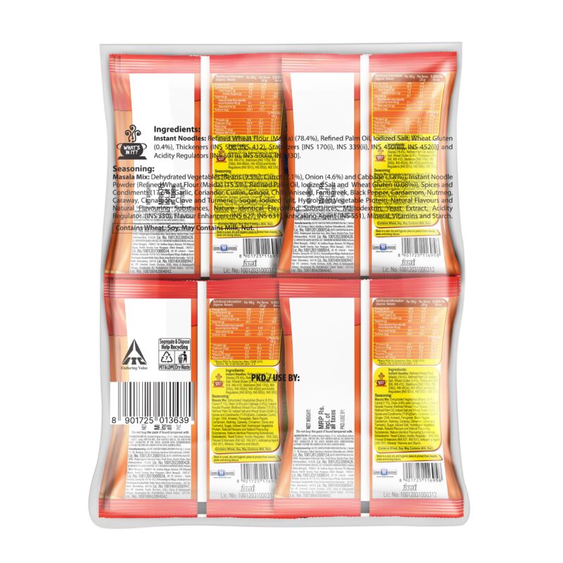 Sunfeast YiPPee! Magic Masala, Long, Non-Sticky Instant Noodles | With Real Vegetables 12 in 1 Pack | 720g/840g (weight may vary) - Image 6