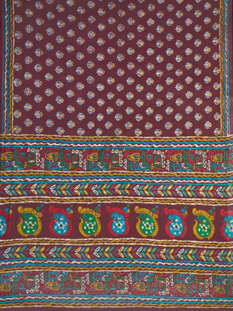 Garden Vareli Floral Print Pure Cotton Saree with Unstitched Blouse Piece 88436 - Image 2