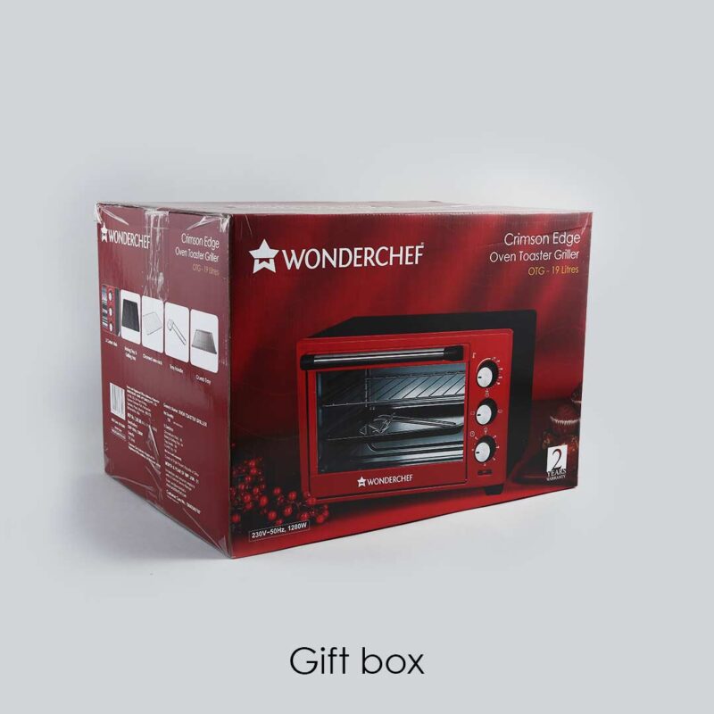 Wonderchef Renewed Oven Toaster Griller (OTG) Crimson Edge - 19 Litres | Auto-shut Off | Heat-resistant Tempered Glass | Multi-stage Heat Selection | 1280W | Red - Image 9
