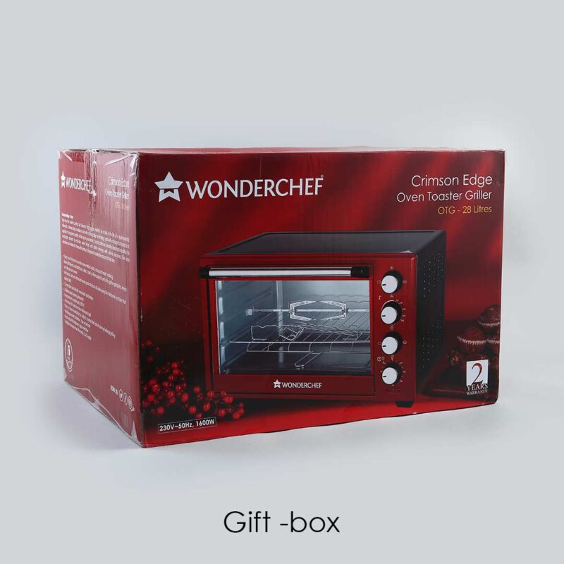 Wonderchef Renewed Oven Toaster Griller (OTG) Crimson Edge - 28L | Auto-shut Off | Heat-resistant Tempered Glass | Multi-stage Heat Selection | 1600W | Red - Image 11