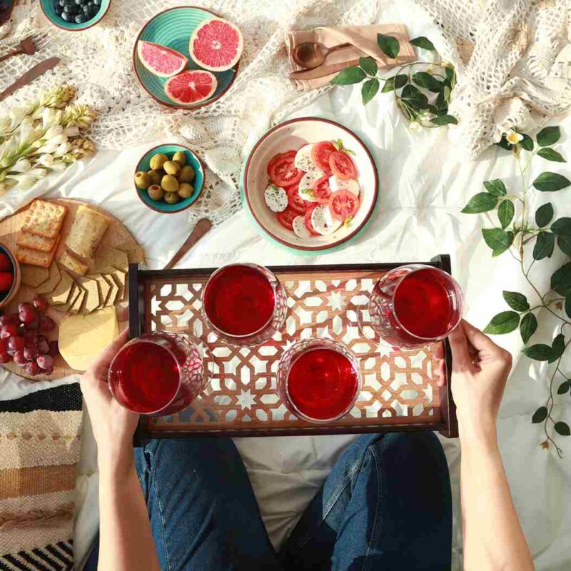 Casablanca Ornamental Tile Glass Tray -Medium - Image 6