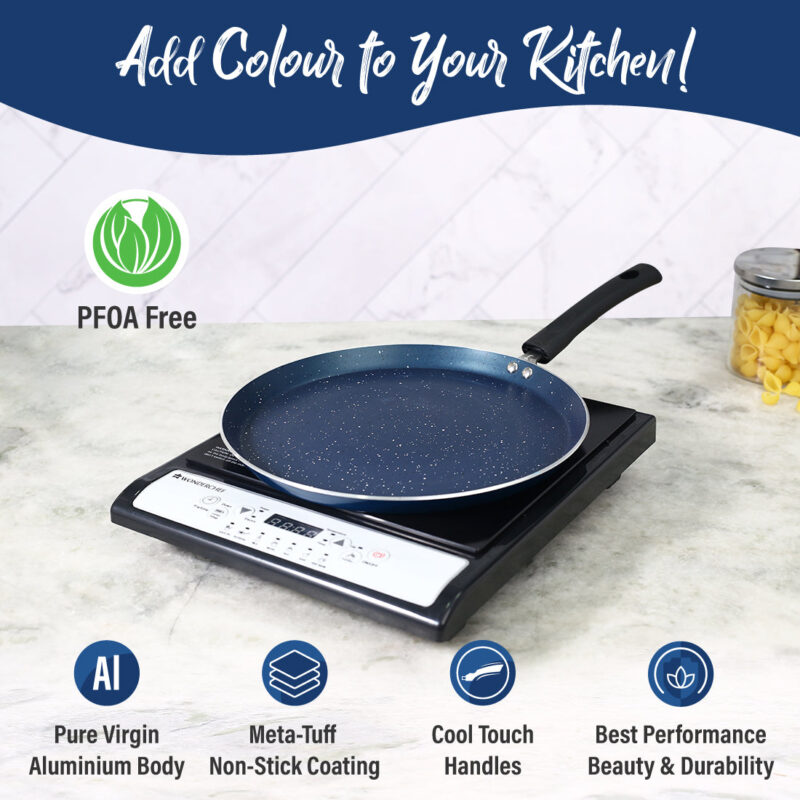 Wonderchef Renewed Galaxy Dosa Tawa | 28cm | Cool Touch Bakelite Handles | Pure Grade Aluminum | PFOA Free - Image 3