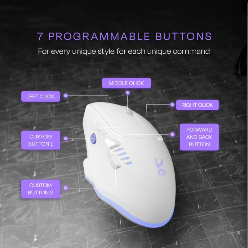Hawk White Gaming Mouse - Image 9