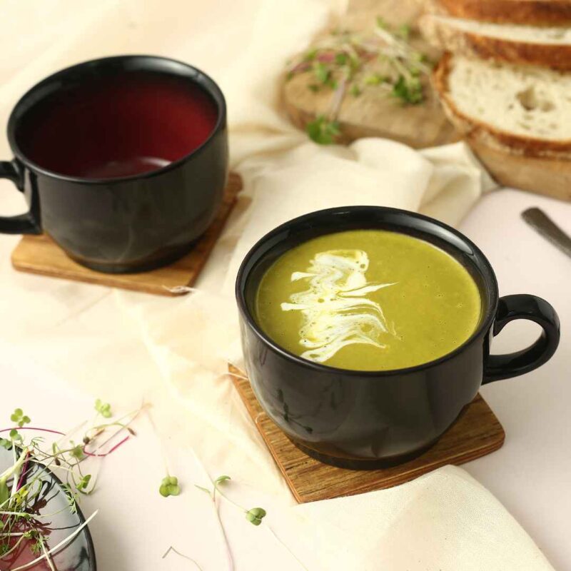 Teramo Red Glaze Soup Mug Set of 2 - Image 2