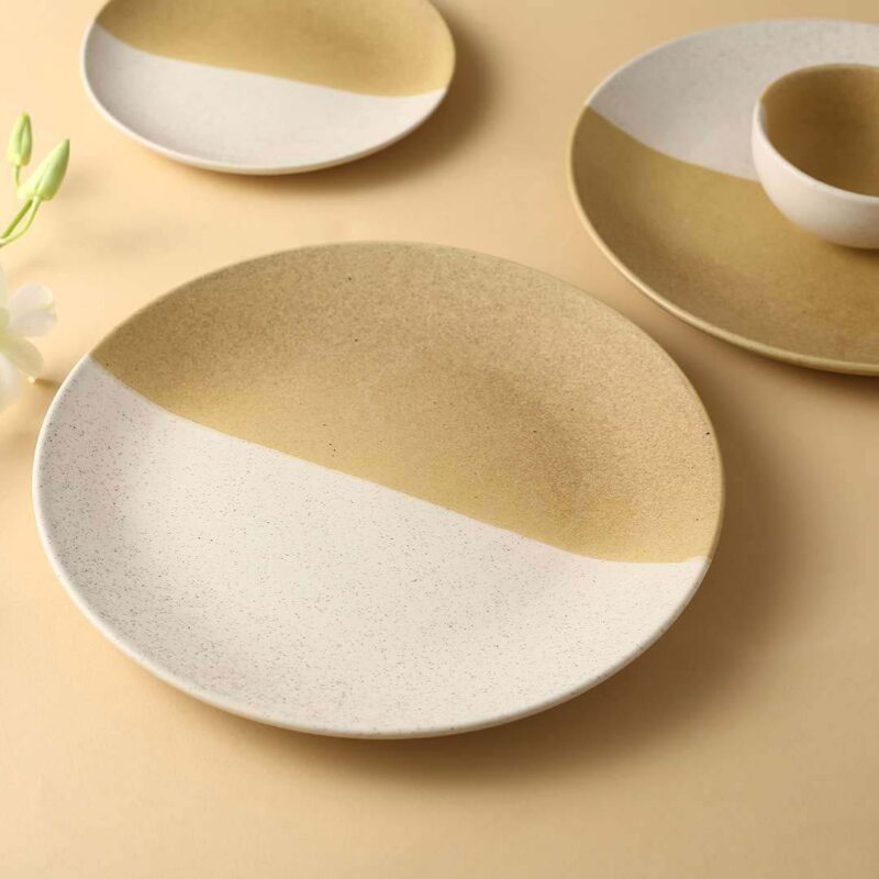Teramo Yellow Dinner Plate set of 2 - Image 2