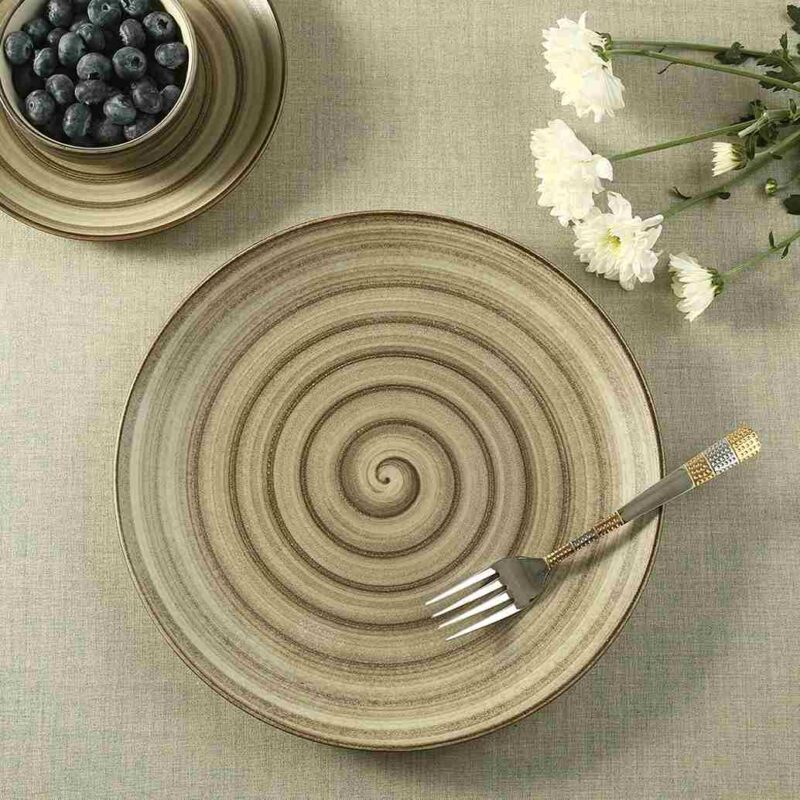 Teramo Brown Dinner Plate set of 2 - Image 2