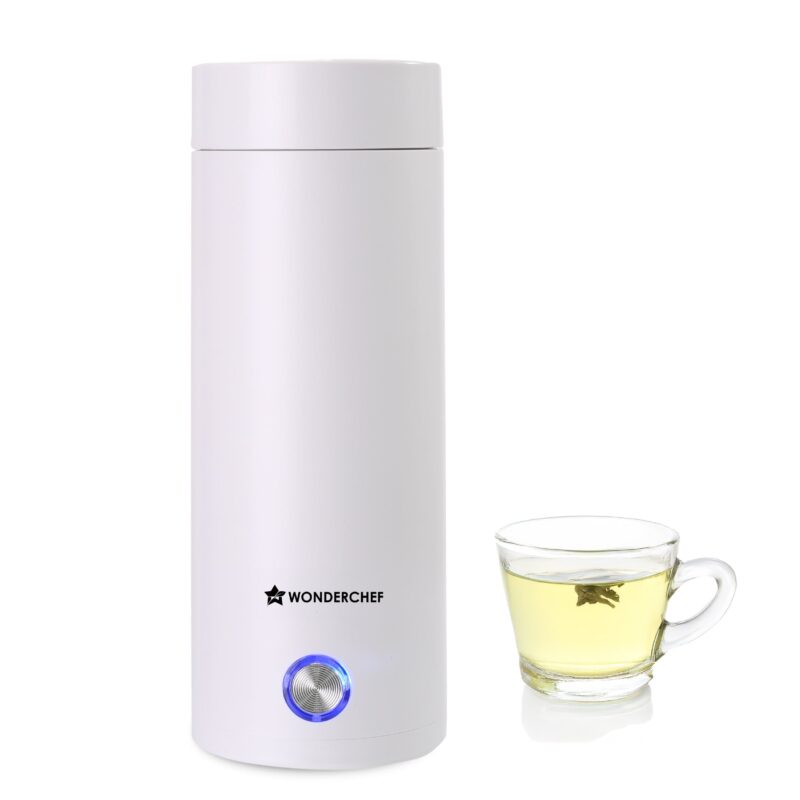Crescent Travel Kettle | 400ml | Sleek and Compact | Leak-proof | Steam Release System | High-Quality Stainless Steel Interior | LED Indicator | Complete Manual Control - Image 7