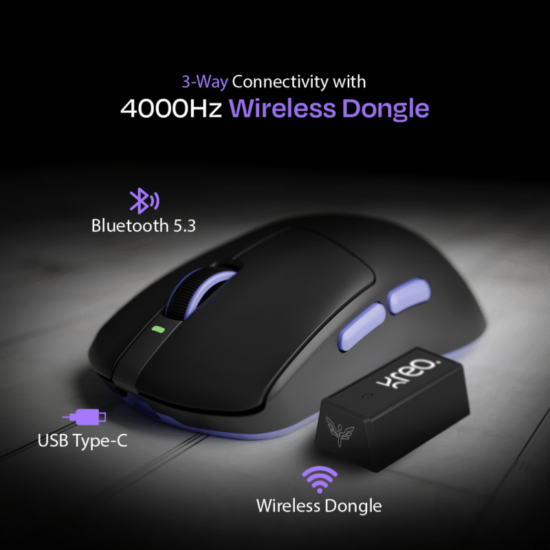 Ikarus Black 55g Wireless Gaming Mouse - Image 3
