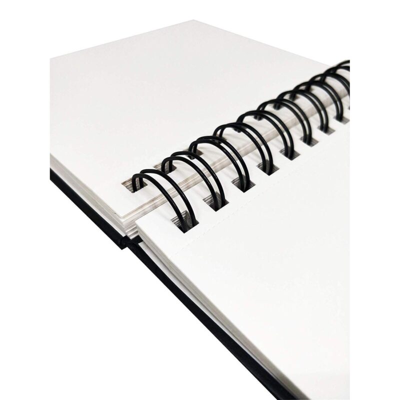 BRUSTRO Artists Wiro Bound Sketch Book | Spiral | A5 Size | 120 Pages, 160 GSM | Ideal for Students and Adults, School, Office, Drawing, Sketching, Mandala, Shading Art | Medium Surface, Natural Grain - Image 3
