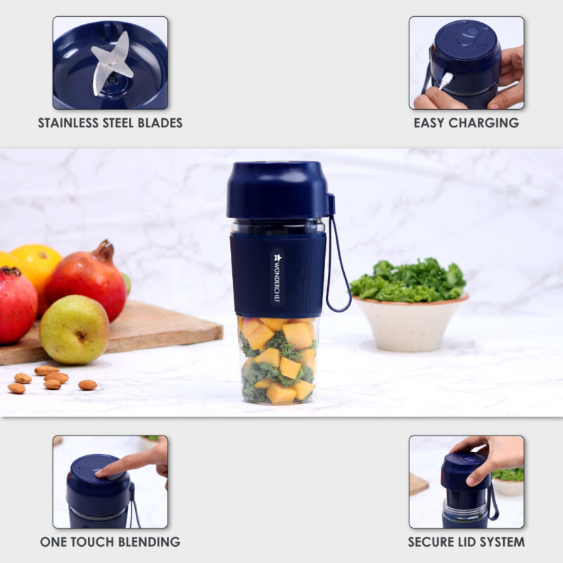 Nutri-cup Portable Blender + Sippy Stainless Steel Bottle, Gift Combo, For Family and Friends, Gift for Diwali and Other Festivals, House Warming - Image 5