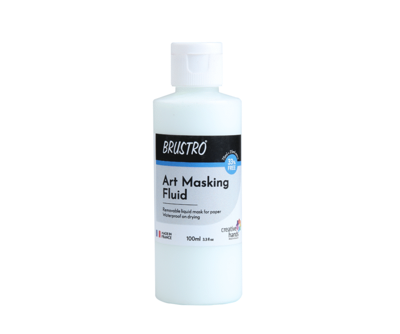 BRUSTRO Professional Art Masking Fluid | 100ml (75ml + 25ml) | Art watercolour tape, Ideal for Artists, Students, working with Watercolor, Ink, Paint, Gouche Colours. - Image 2