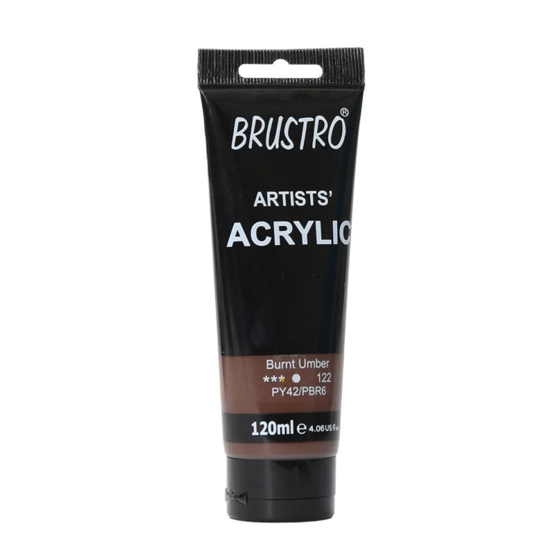 Brustro Artists' Acrylic 120ml Burnt Umber - Image 4