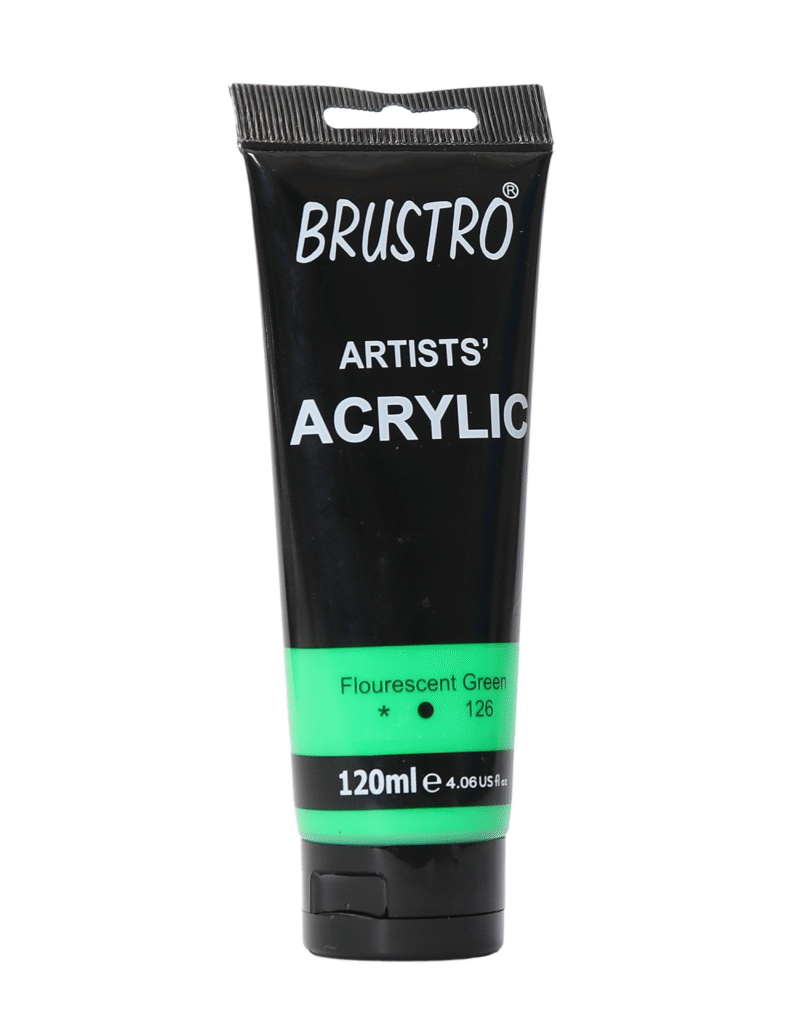 Brustro Artists' Acrylic 120ml Flourescent Green - Image 6